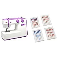 Alfa Style 40-Máquina De Coser Morada. Tamaño Estándar- 30 X 19 X 41 Cm + - Agujas Para Máquina De Coser 4 Estuches…